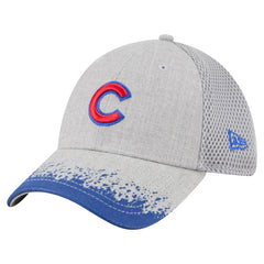 Chicago Cubs Visor Paint Splatter 39THIRTY Flex Hat Gray | New Era