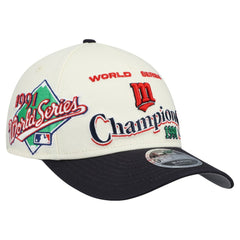 Minnesota Twins World Series 9FORTY M-Crown Adjustable Hat Cream/Navy | New Era