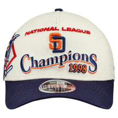 San Diego Padres World Series 9FORTY M-Crown A-Frame Adjustable Hat Cream/Navy | New Era