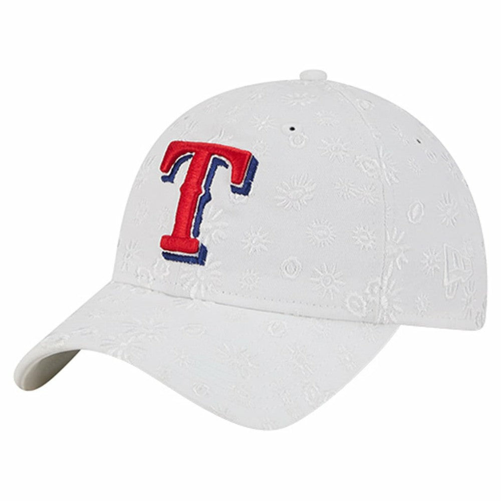 Texas Rangers Women's Floral Mesh 9TWENTY Adjustable Hat White | New Era