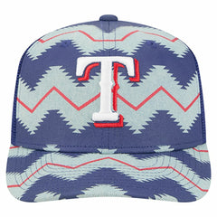 Texas Rangers Aztec Denim 9SEVENTY Adjustable Hat Denim/Royal | New Era