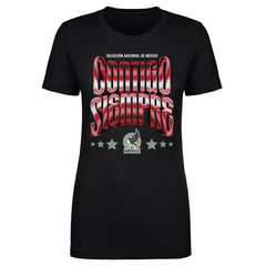 Mexico National Team 500 Level Women's Contigo Siempre Vintage T-Shirt Black