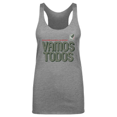 Mexico National Team 500 Level Women's Vamos Todos Inline Bold Tri-Blend Tank Top Gray