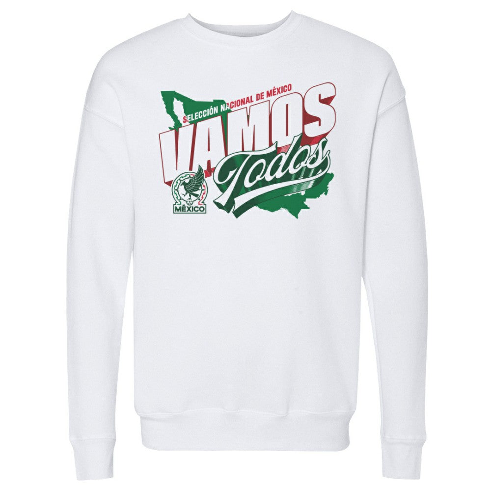 Mexico National Team 500 Level Vamos Todos Country Crewneck Sweatshirt White