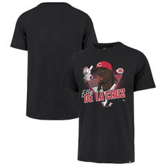 Elly De La Cruz Cincinnati Reds Player Caricature Franklin T-Shirt Black | 47 brand