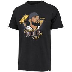 Fernando Tatis Jr. San Diego Padres Player Caricature Franklin T-Shirt Black | 47 brand