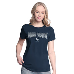 New York Yankees G-III 4Her by Carl Banks Women's T-Shirt and Hoodie Combo Pack Navy/Bright Heather Ceramic | New Era