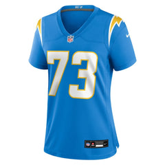 Mekhi Becton Los Angeles Chargers Women's Team Game Jersey - Powder Blue