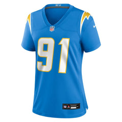 Da'Shawn Hand Los Angeles Chargers Women's Team Game Jersey - Powder Blue