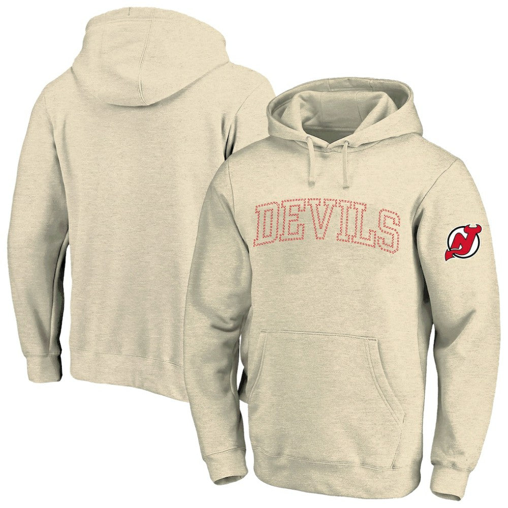 New Jersey Devils Fanatics Big &Tall Stitch Hoodie Cream