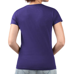 Colorado Rockies G-III 4Her by Carl Banks Women's Super-Slim Fit Lightweight Pinstripe Circle V-Neck T-Shirt Purple