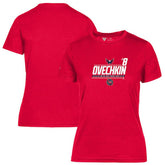 Alexander Ovechkin Washington Capitals Levelwear Women's NHL All-Time Leading Goal Scorer Milestone Name & Number Maddox T-Shirt Red