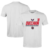 Alexander Ovechkin Washington Capitals Levelwear NHL All-Time Leading Goal Scorer Milestone Name & Number Richmond T-Shirt White