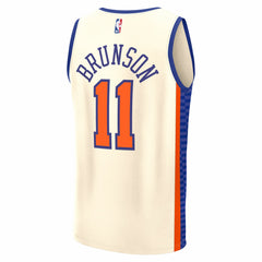 Jalen Brunson New York Knicks 2025/26 City Edition Fast Break Jersey - Cream