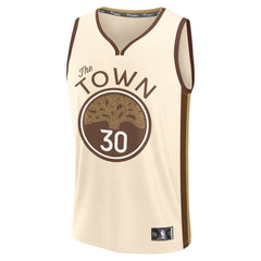 Stephen Curry Golden State Warriors Youth 2025/26 City Edition Fast Break Jersey sale - Tan