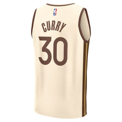 Stephen Curry Golden State Warriors Youth 2025/26 City Edition Fast Break Jersey sale - Tan