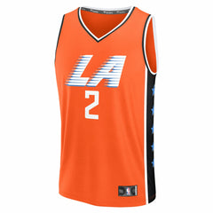 Kawhi Leonard LA Clippers Youth 2025/26 City Edition Fast Break Jersey - Orange