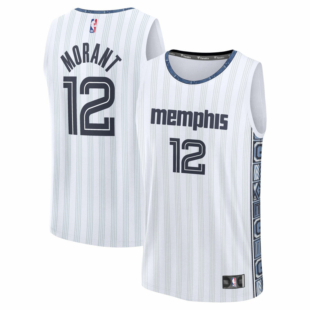 Ja Morant Memphis Grizzlies Youth 2025/26 City Edition Fast Break Jersey - White
