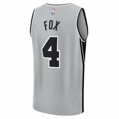 De'Aaron Fox San Antonio Spurs Fast Break Jersey - Statement Edition - Silver