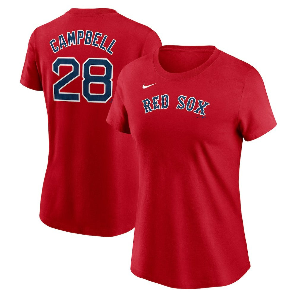 Kristian Campbell Boston Red Sox Women's Cooperstown Collection Fuse Name & Number T-Shirt Red | Nike