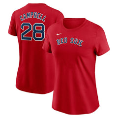 Kristian Campbell Boston Red Sox Women's Cooperstown Collection Fuse Name & Number T-Shirt Red | Nike