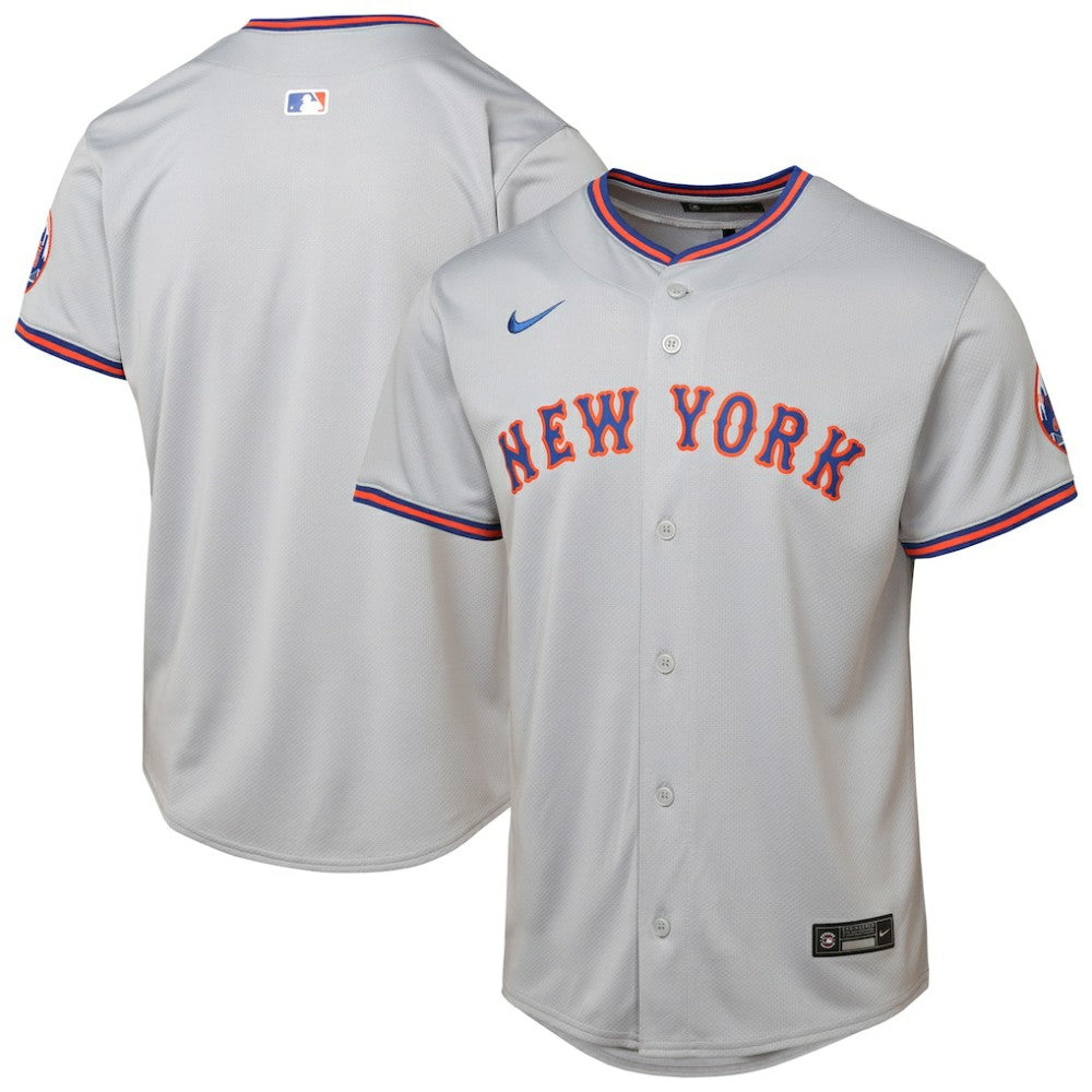 New York Mets Youth Road Limited Jersey - Gray