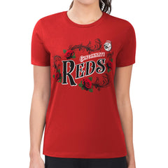 Cincinnati Reds G-III 4Her by Carl Banks Women's Super-Slim Fit Lightweight Retro Roses T-Shirt Red