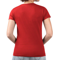 Atlanta Braves G-III 4Her by Carl Banks Women's Super-Slim Fit Lightweight Retro Roses V-Neck T-Shirt Red