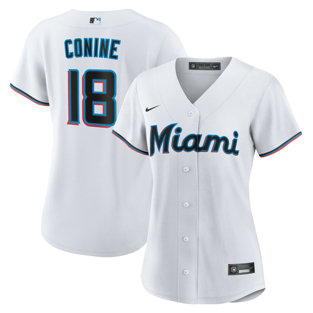 Griffin Conine Miami Marlins Women's Home Replica Jersey - White