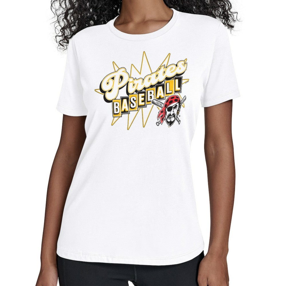 Pittsburgh Pirates Starter Women's Drive-In T-Shirt White