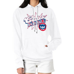 Chicago Cubs Starter Women's Drive-In Pullover Hoodie White