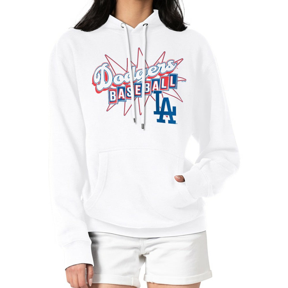 Los Angeles Dodgers Starter Women's Drive-In Pullover Hoodie White