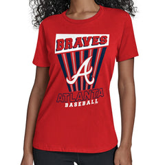 Atlanta Braves Starter Women's Poster Print T-Shirt Red