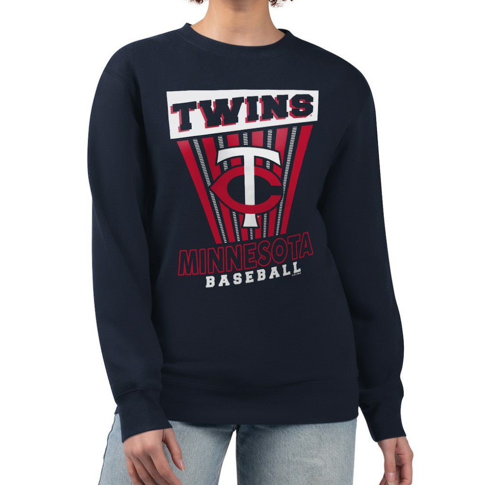 Minnesota Twins Starter Women's Poster Print Pullover Sweatshirt Navy