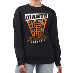 San Francisco Giants Starter Women's Poster Print Pullover Sweatshirt Black