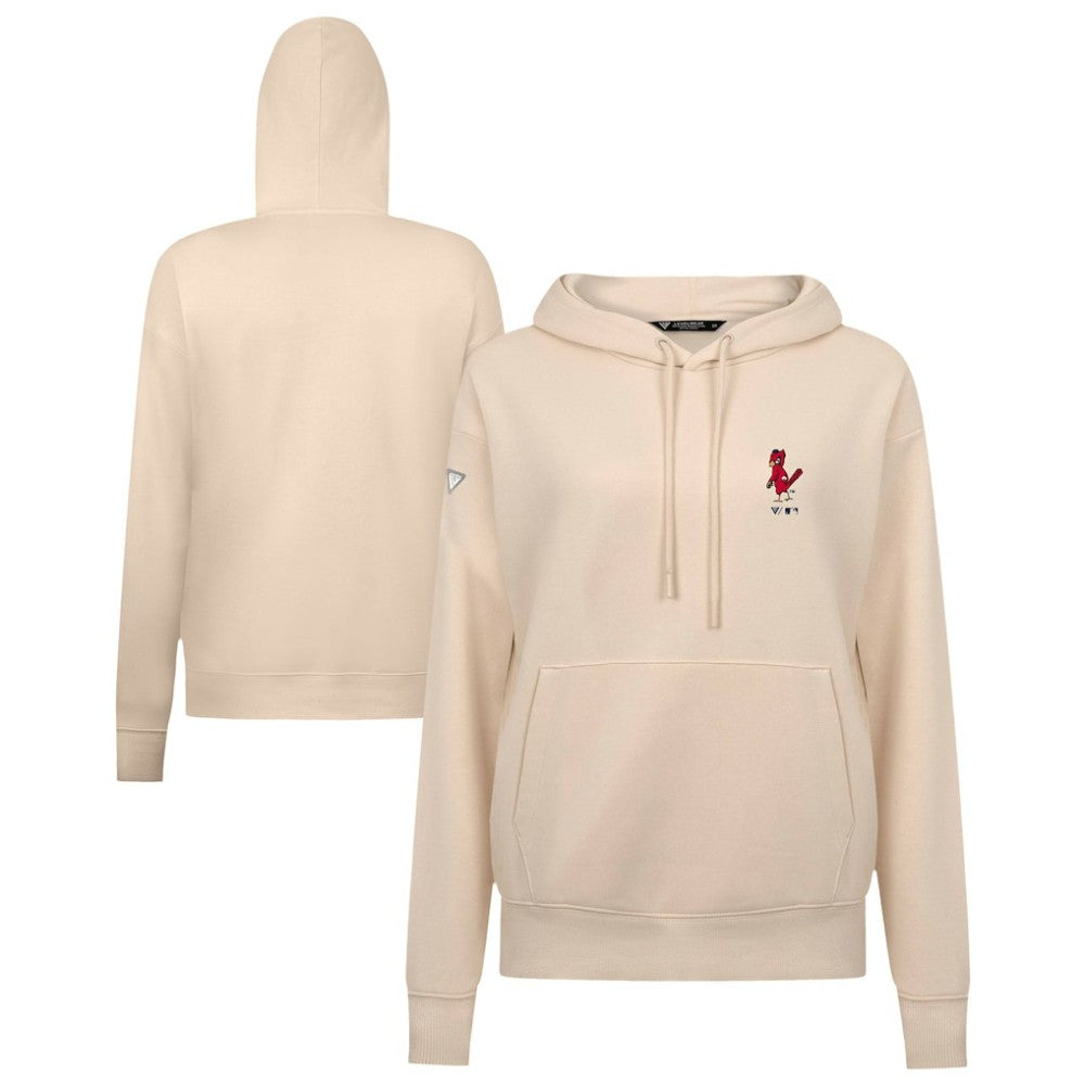 St. Louis Cardinals Levelwear Women's Cooperstown Collection Adorn Core Logo Pullover Hoodie Khaki