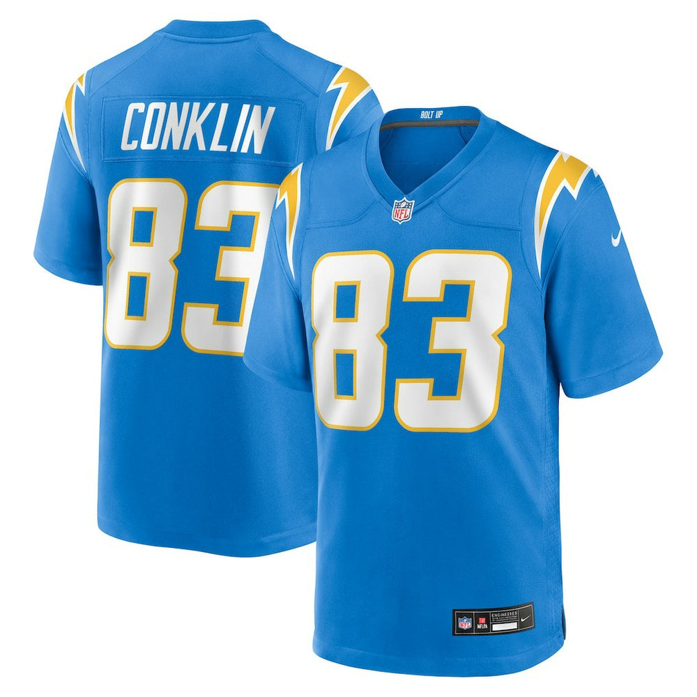 Tyler Conklin Los Angeles Chargers Team Game Jersey - Powder Blue