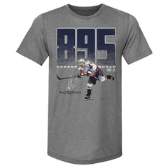 Alexander Ovechkin Washington Capitals 500 Level NHL All-Time Leading Goal Scorer Tri-Blend Bold T-Shirt Gray