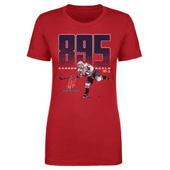 Alexander Ovechkin Washington Capitals 500 Level Women's NHL All-Time Leading Goal Scorer Bold T-Shirt Red