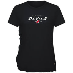 New Jersey Devils Levelwear Women's Airflow Scratched T-Shirt Black