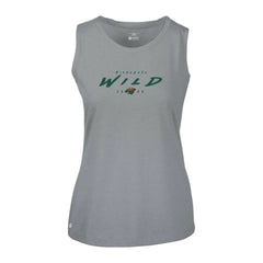 Minnesota Wild Levelwear Women's Macy Scratched Tank Top Gray