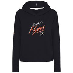 Philadelphia Flyers Levelwear Women's Sweet Sizzle Tri-Blend Cropped Pullover Hoodie Black