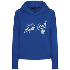 Toronto Maple Leafs Levelwear Women's Sweet Sizzle Tri-Blend Cropped Pullover Hoodie Royal