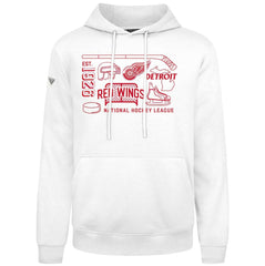 Detroit Red Wings Levelwear Podium Campaign Pullover Hoodie White