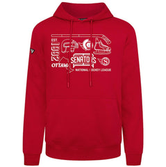 Ottawa Senators Levelwear Podium Campaign Pullover Hoodie Red