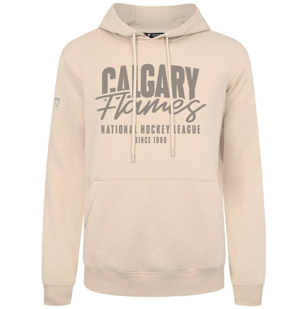 Calgary Flames Levelwear Podium Response Pullover Hoodie Khaki