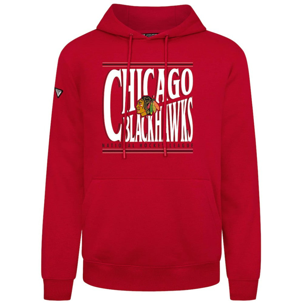 Chicago Blackhawks Levelwear Podium Powerhouse Pullover Hoodie Red