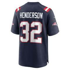 TreVeyon Henderson New England Patriots 2025 NFL Draft Game Jersey - Navy
