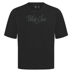 Chicago White Sox Levelwear Ethereal Oversized Luxe Signature Knit T-Shirt Black