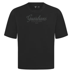 Cleveland Guardians Levelwear Ethereal Oversized Luxe Signature Knit T-Shirt Black